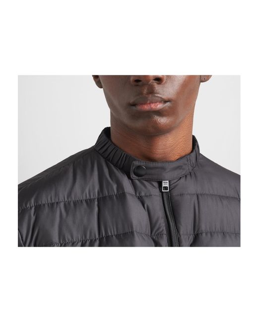 Prada Gray Short Polyester Down Jacket for men