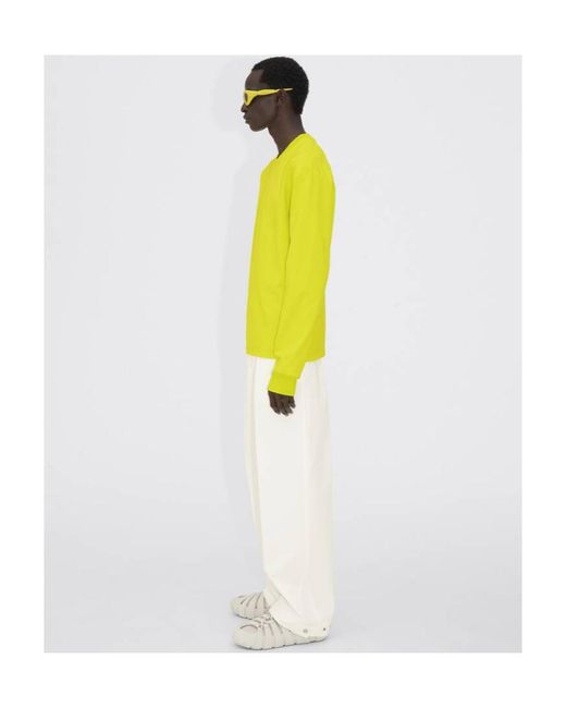 Bottega Veneta Yellow Yarn-Dyed T-Shirt for men
