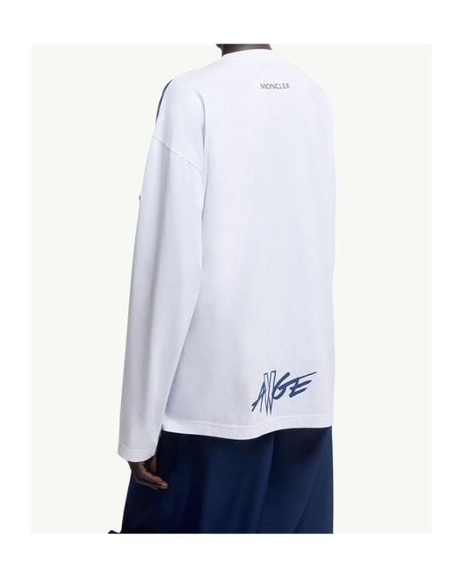 Moncler Blue Long-Sleeved T-Shirt for men