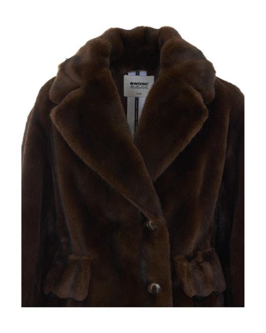S.W.O.R.D Brown Long-Sleeved Coat