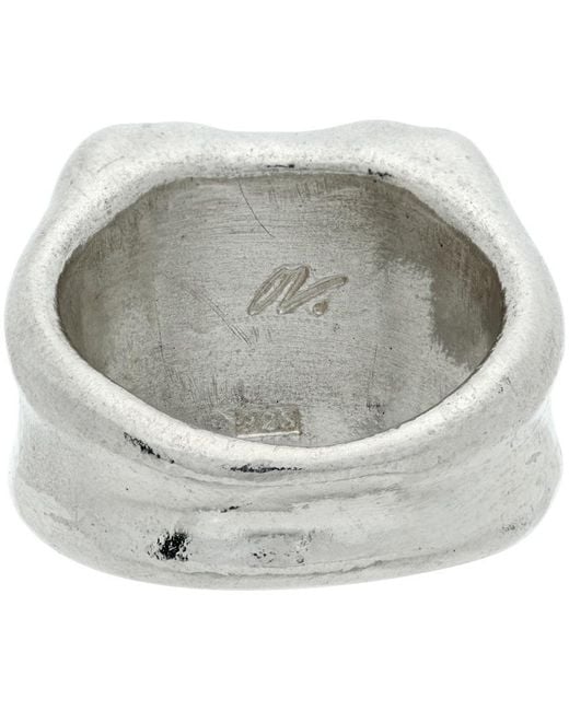 Our Legacy White Knochen Signet Ring