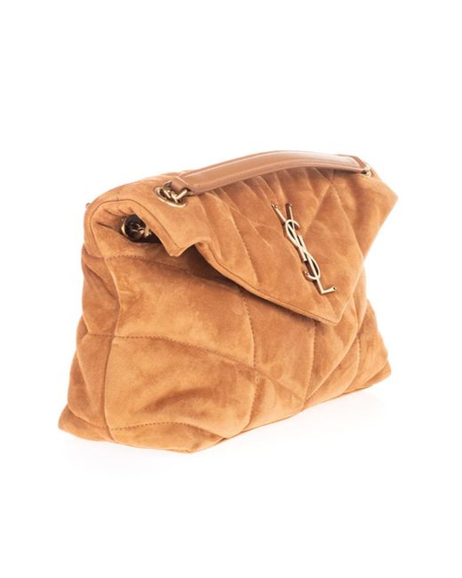 Saint Laurent Natural Monogram Envelope Shoulder Bag