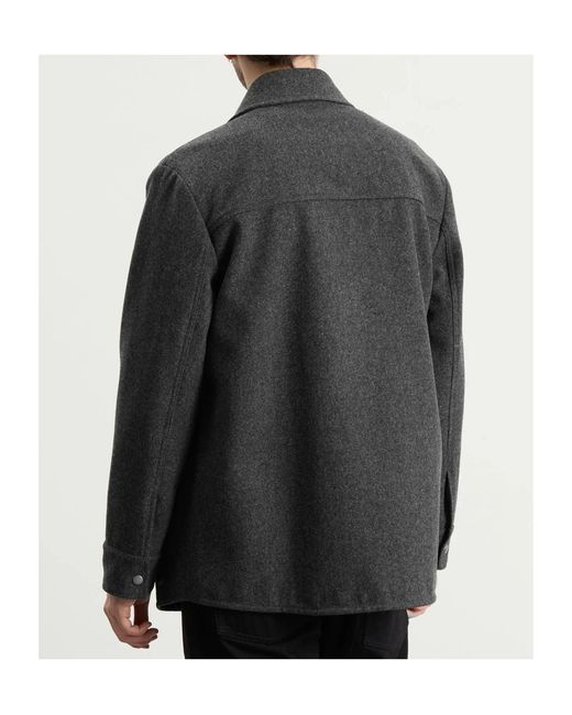 A.P.C. Gray Buttoned Thick Shirt for men