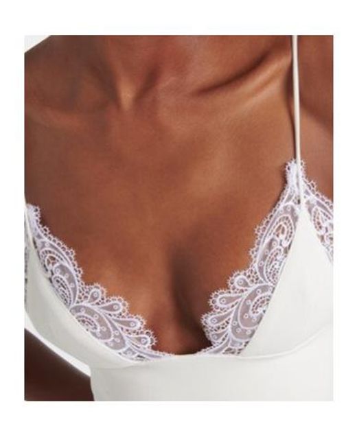 David Koma White Bridal Lace-Trimmed Gown