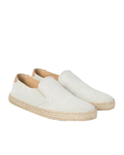 Brunello Cucinelli White Slip-On Espadrilles for men