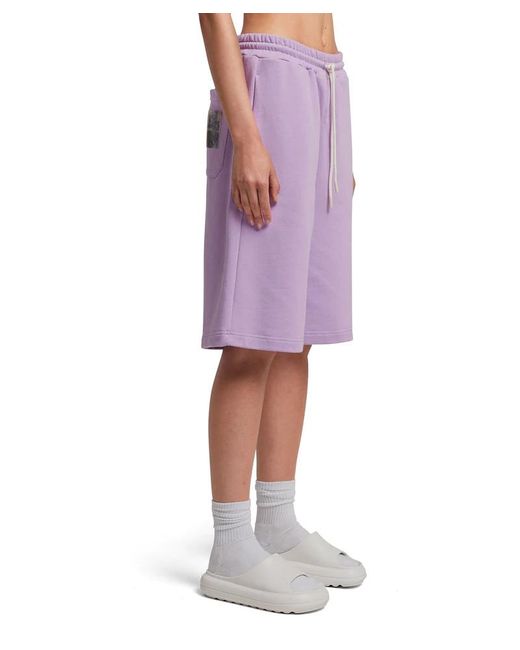 MSGM Purple Drawstring Track Shorts for men