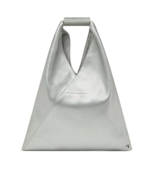 MM6 by Maison Margiela Gray Classic Japanese Small Tote Bag