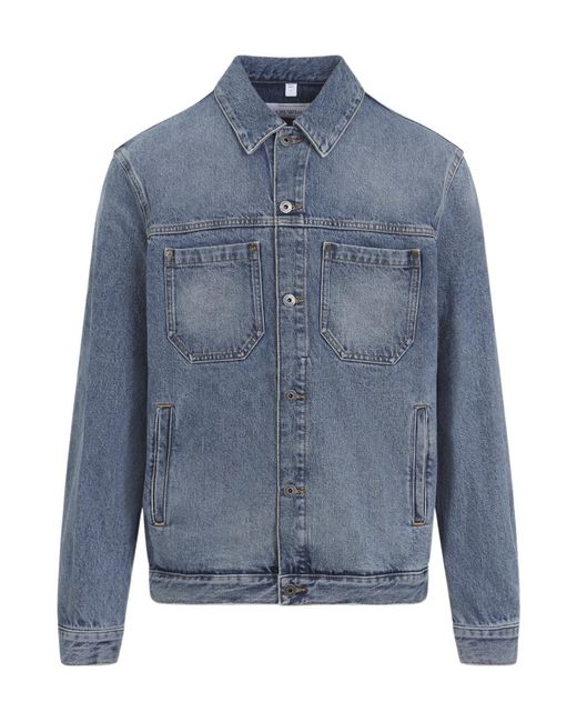 Off-White c/o Virgil Abloh Blue Long-Sleeved Denim Jacket for men