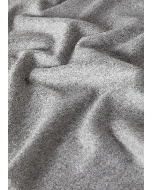 Loro Piana Gray Fringed Blanket for men