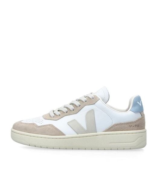 Veja White V-90 Low-Top Sneakers for men