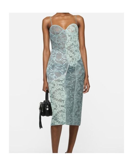 Acne Blue Lace Slip Dress