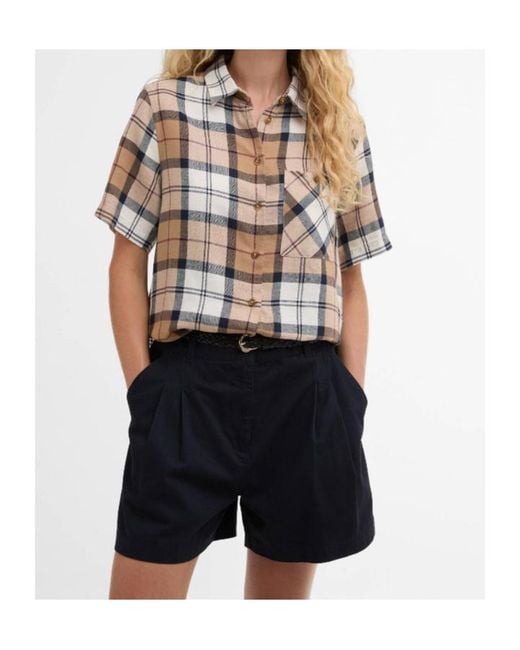 Barbour White Elishaw Short-Sleeve Shirt