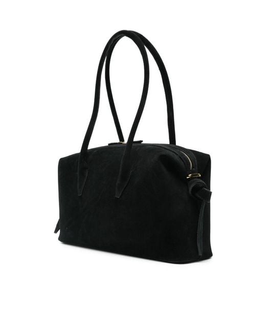 Yuzefi Black Zippered Handbag