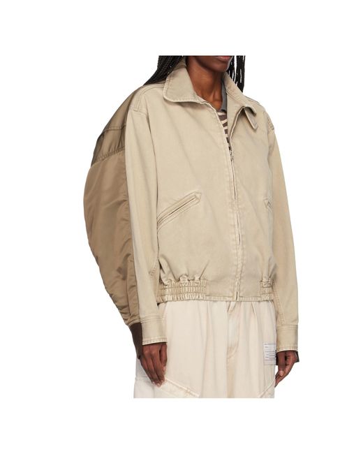 Maison Mihara Yasuhiro Natural Zip-Up Bomber Jacket