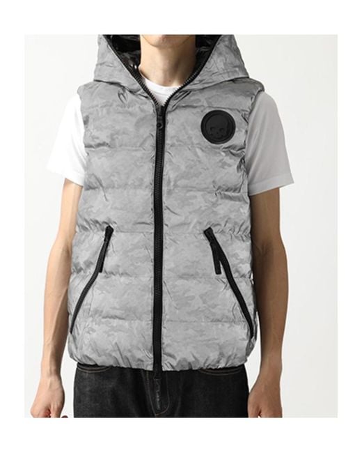 Hydrogen Black Logo Down Vest for men