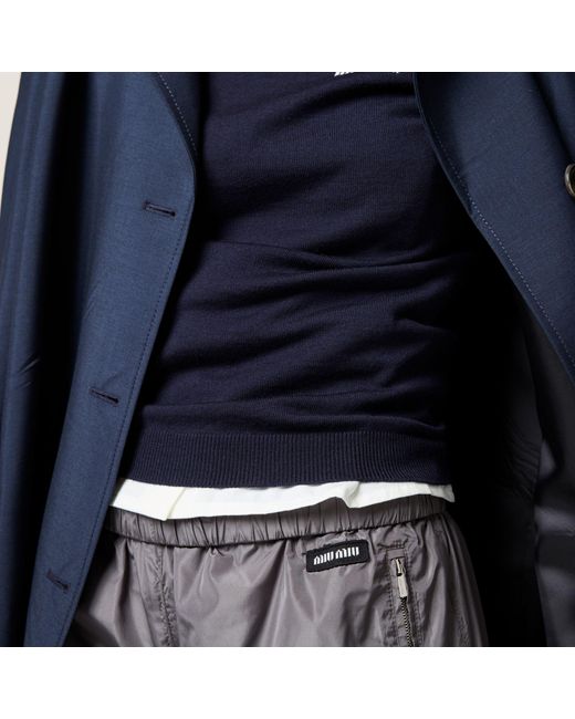 Miu Miu Gray Technical Silk Joggers