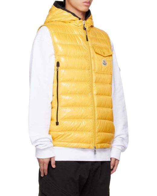 Moncler Yellow Ragot Down Gilet for men