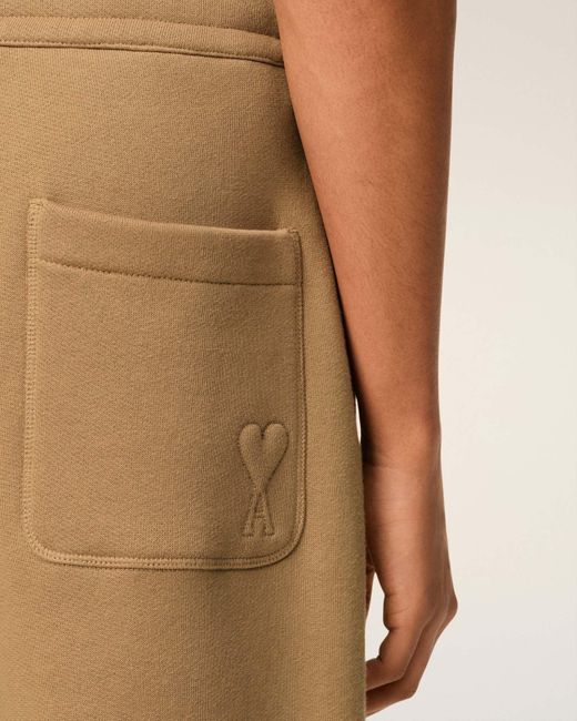 AMI Natural Ami Ami De Coeur Logo Embossed Joggings for men