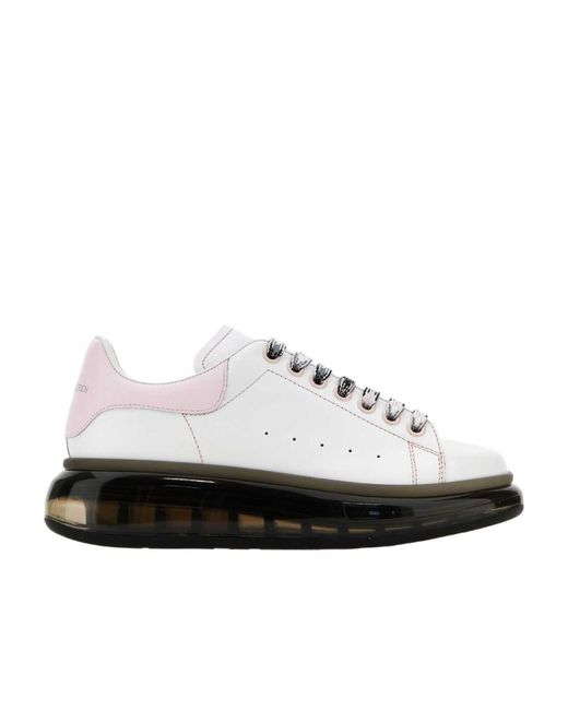 McQueen White Printed Lace Oversized Sneakers