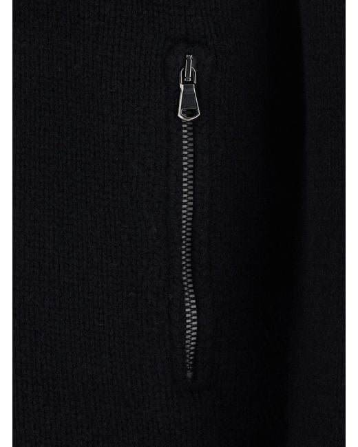 Kangra Cashmere Blue Long-Sleeve Zip-Up Cardigan for men