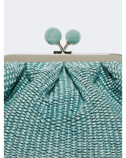 Weekend by Maxmara Blue Pasticcino Woven Shoulder Bag