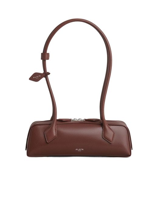Alaïa Brown Alaïa Le Teckel Small Shoulder Bag