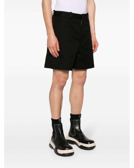 Jil Sander Black Belted Shorts for men