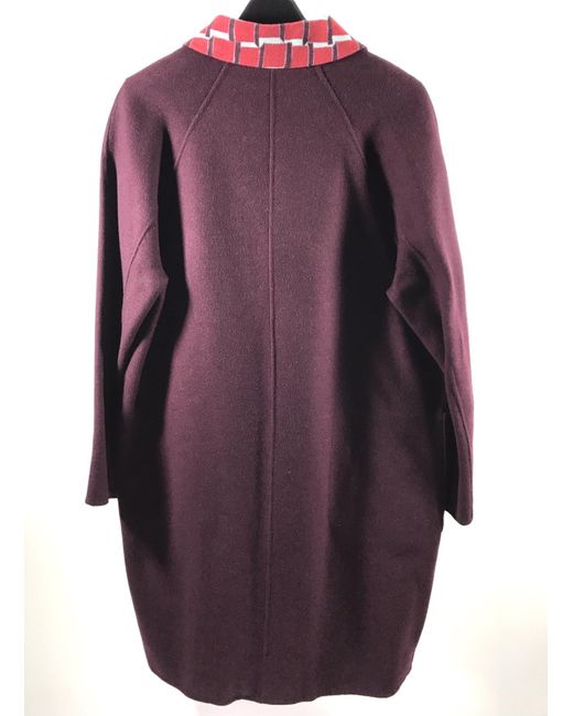 Weekend by Maxmara Purple Long-Sleeved Lapel Coat