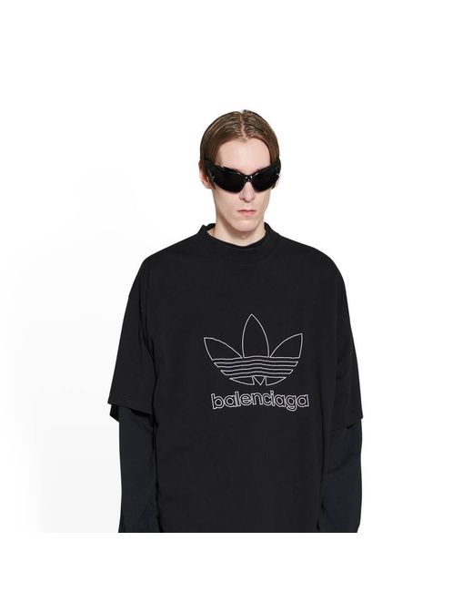 Balenciaga Black T-Shirt Adidas Oversize for men