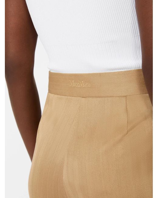 Max Mara Natural Mxmoliato High Waisted Wide-Leg Pants
