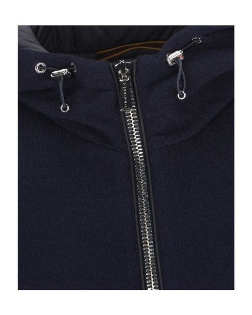 Moorer Black Zip-Up Hooded Jacket for men