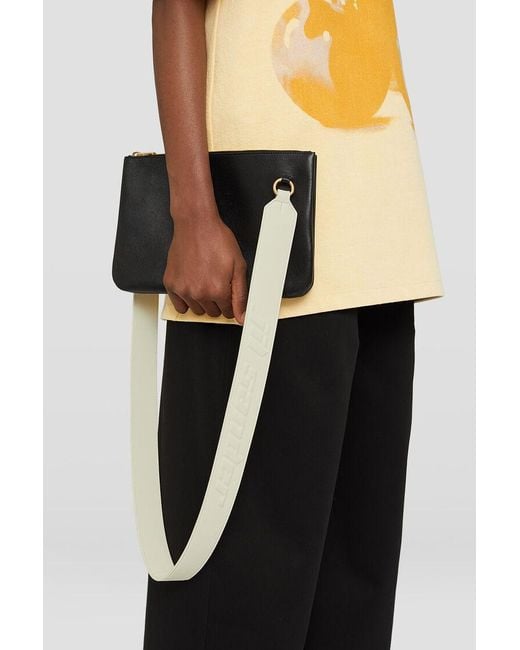 Jil Sander White Link Lg Small Crossbody Bag