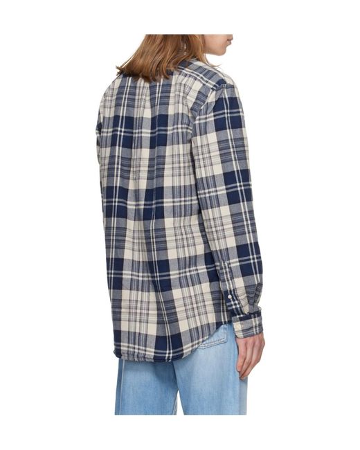 Polo Ralph Lauren Blue Plaid Sports Shirt for men