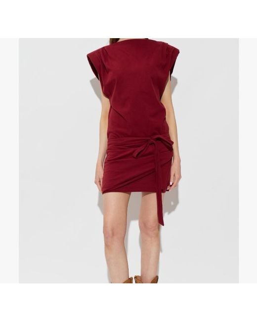 Isabel Marant Red Marielle Short Jersey Dress