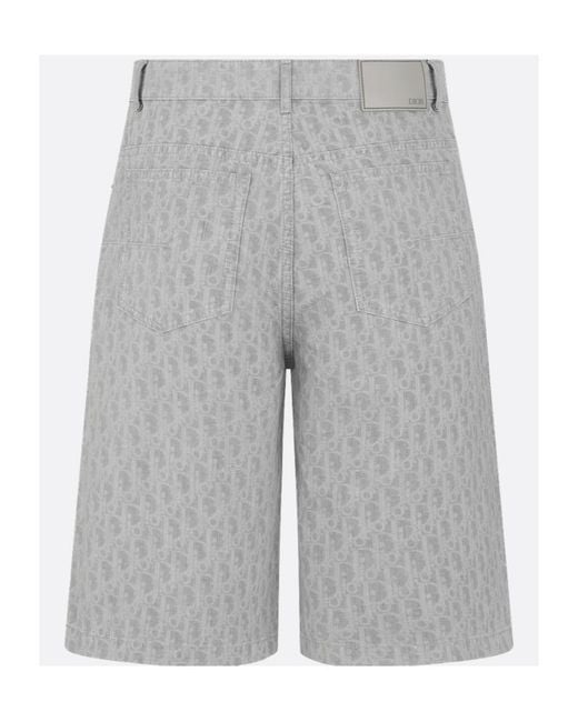 Dior Homme Oblique Bermuda Shorts in Gray for Men | Lyst