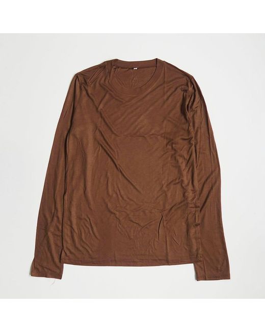 Baserange Brown Round-Neck Long-Sleeve Top