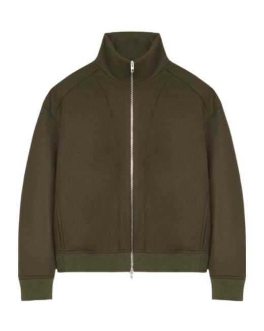 Jil Sander Green Quilted Zipper Jacket for men