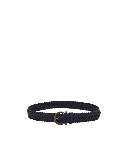 Ferragamo Blue Sized Gancini Belt for men