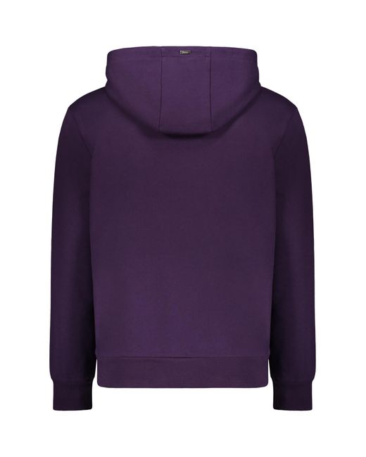 Herno Blue Logo Patch Hoodies for men