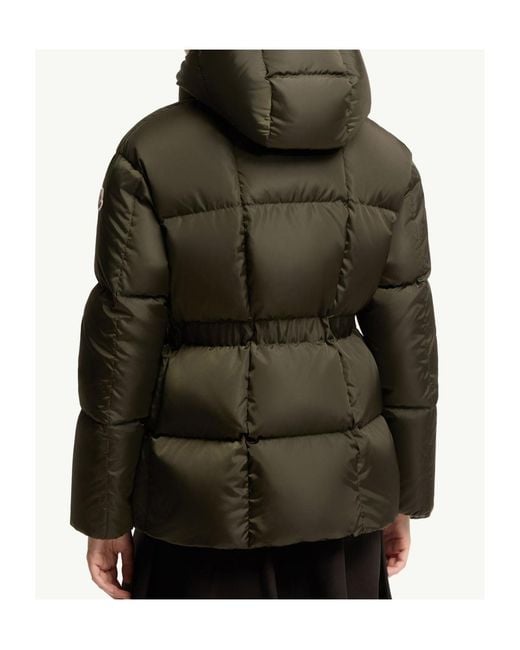 Moncler Green Agneux Hooded Short Down Jacket