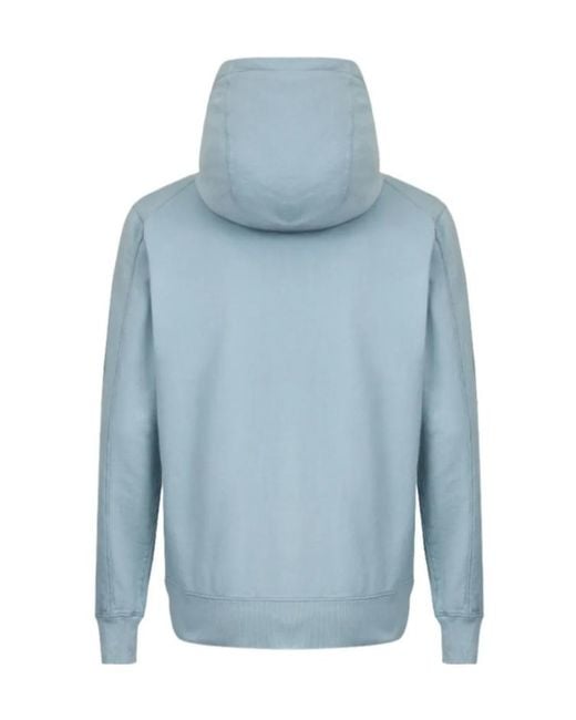 C P Company Blue Goggle Zip Hoodie for men
