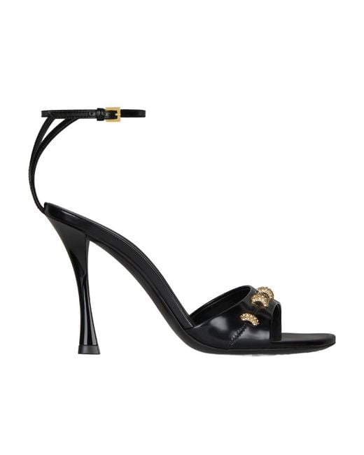 Givenchy Black Embellished Stitch Sandals
