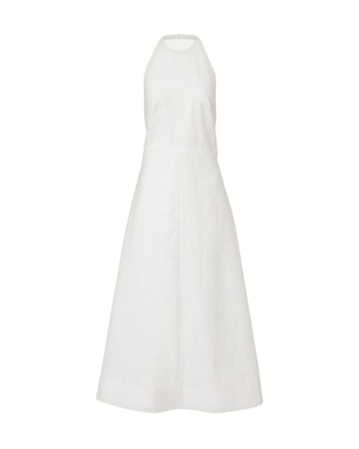 Rohe White Cotton-Blend Poplin Midi Dress