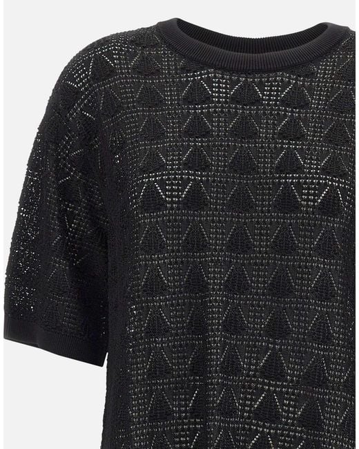 Loulou de Saison Black Armas Oversized Knitted Dress