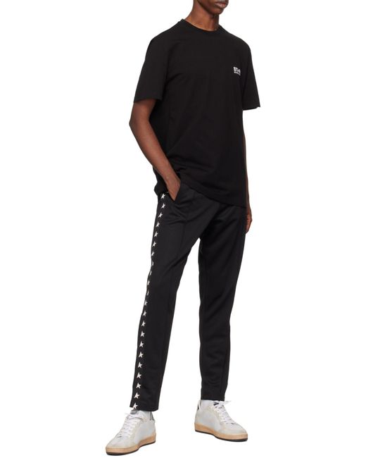 Golden Goose Deluxe Brand Black Logo Star Pattern Sweatpants for men