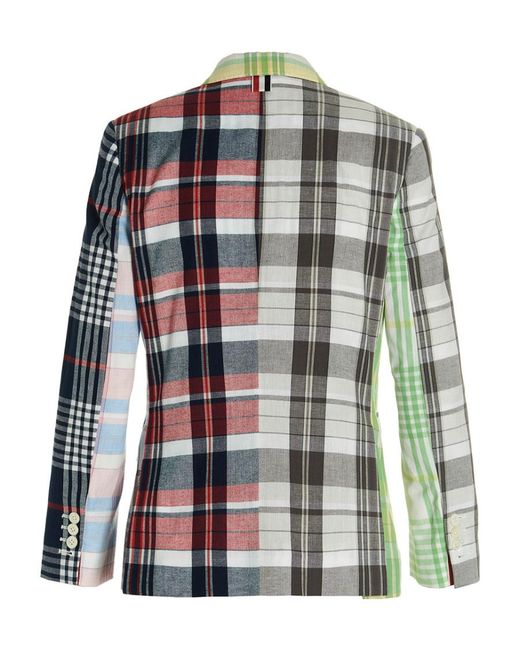 Thom Browne Multicolor Checkered Blazer
