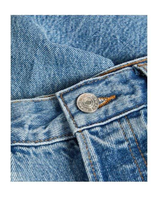 FRAME Blue Mid-Rise Flared Jeans