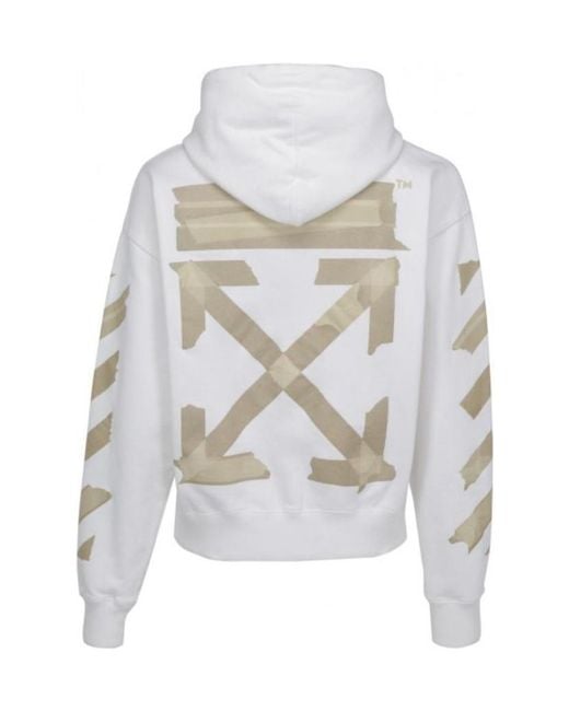Off-White c/o Virgil Abloh White Tape Arrows Print Hoodie for men