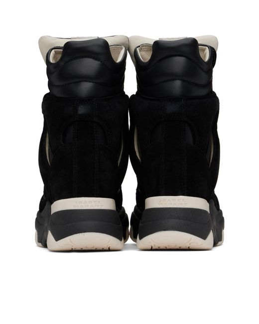 Isabel Marant Black Lace-Up High-Top Sneakers