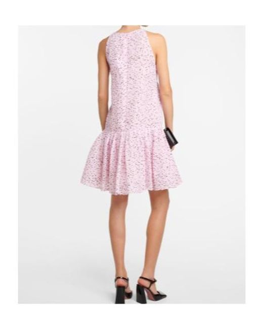 Oscar de la Renta Pink Fil Coupé Minidress